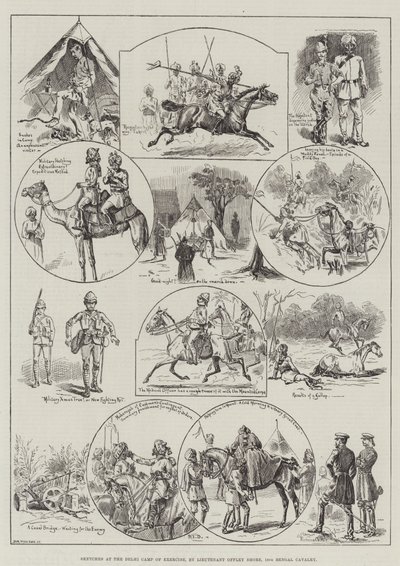 Sketches at the Delhi Camp of Exercise by S.T. Dadd